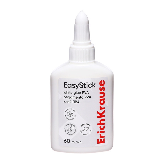 Клей ПВА ErichKrause Standard, 60 мл Клей ПВА ErichKrause Standard, 60 мл