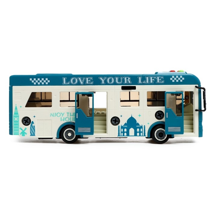 Конструктор винтовой &laquo;Автобус&raquo;, свет, звук, инерция, 42 детали