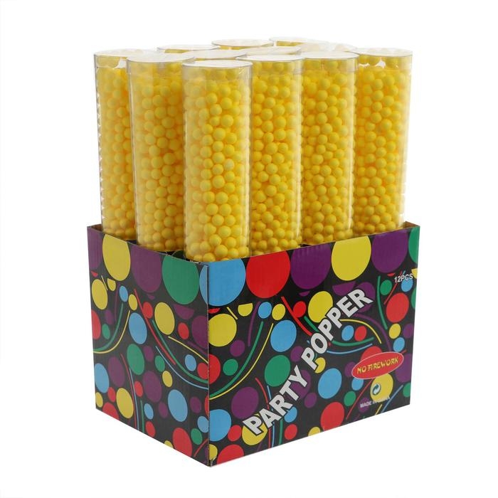 Хлопушка пневматическая &laquo;Шарики&raquo;, цвет жёлтый