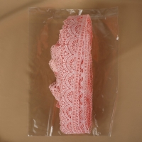 Кружево гипюровое, 35 мм &times; 11 &plusmn; 1 м, цвет нежно-розовый