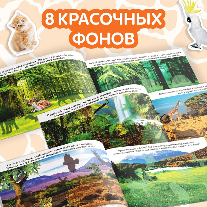 100 наклеек &laquo;Животные со всего света&raquo;, 12 стр.