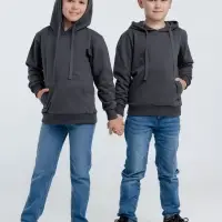 Худи детское Kirenga Kids 2.0, темно-серое (графит), 8 лет