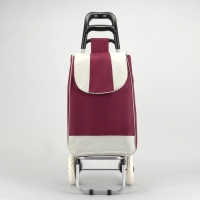 Сумка-тележка хозяйственная на шнуре, цвет бордовый Сумка-тележка хозяйственная на шнуре, цвет бордовый