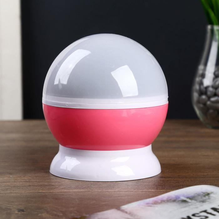 Ночник-проектор Ночник-проектор "Звёздное небо", вращение, (4ААА или USB) розовый 12*10 см RISALUX