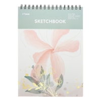 Скетчбук 21х29см для пастели, 30 листов "Цветы", жесткая обложка, плотность 130 гр, МИКС