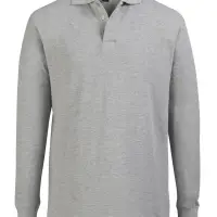 Рубашка поло мужская с длинным рукавом Star 170, серый меланж, размер M