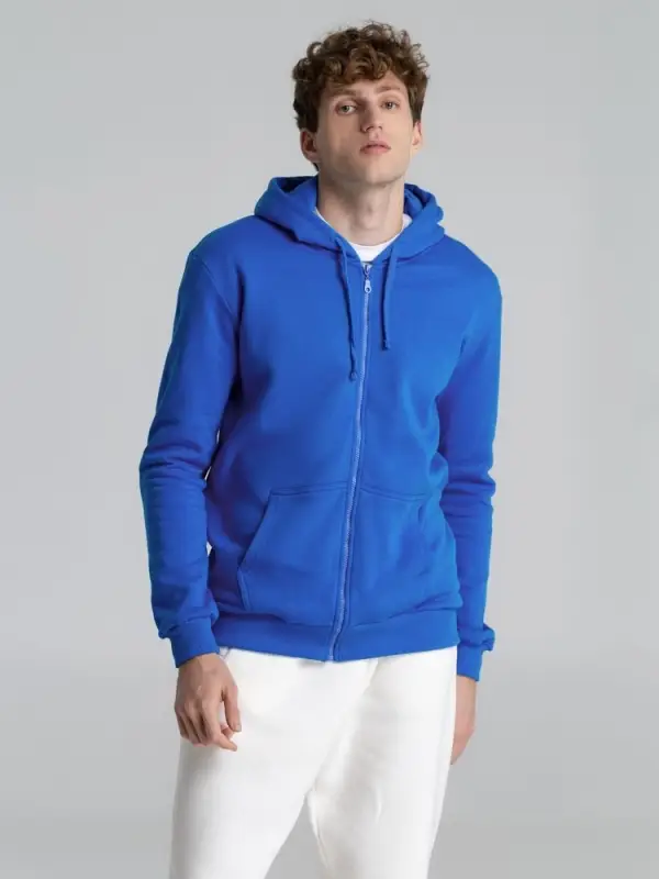 Толстовка на молнии с капюшоном Siverga Heavy 2.0, ярко-синяя, размер L