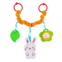 Растяжка - погремушка мягкая на кроватку/коляску &laquo;Зайка&raquo;, Крошка Я