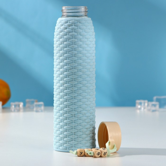 Бутылка для воды стеклянная &laquo;Леди&raquo;, 360 мл, h=21 см, цвета МИКС