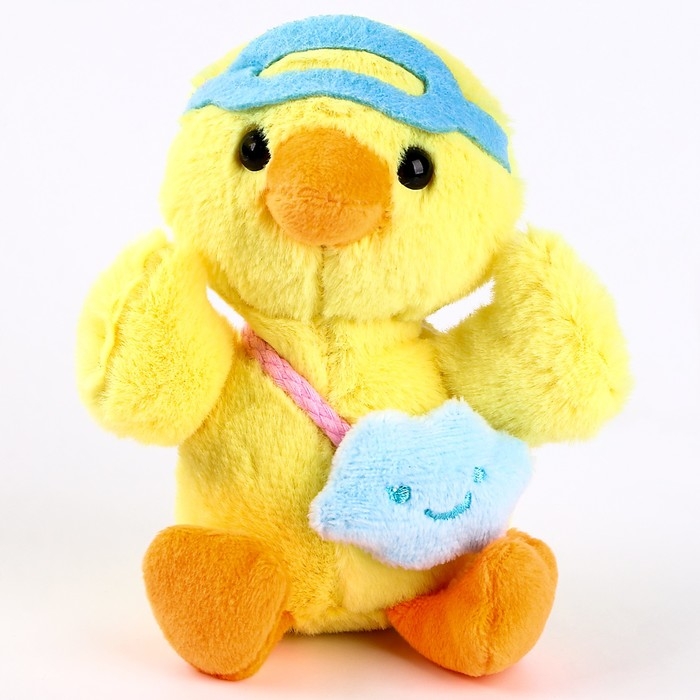 Мягкая игрушка «Утёнок с сумкой» на брелоке, 12 см, цвет жёлтый Мягкая игрушка «Утёнок с сумкой» на брелоке, 12 см, цвет жёлтый