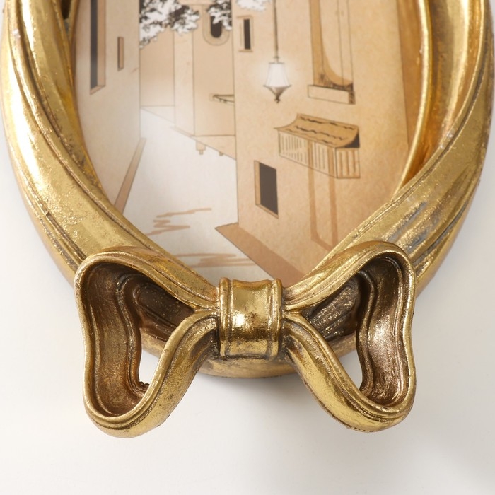 Фоторамка полистоун 10х15 см Фоторамка полистоун 10х15 см "Бант" золото 12,8х3,2х21,3 см