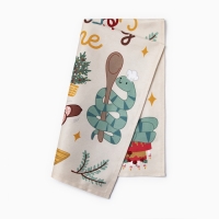 Новый год. Символ года. Змея. Кухонное полотенце Этель "Xmas cooking" 40х70 см, 100% хл, саржа 190 г/м2