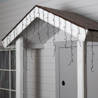 Гирлянда &laquo;Бахрома&raquo; 4 &times; 0.6 м, IP44, тёмная нить, 180 LED, свечение мульти, 8 режимов, 220 В