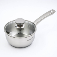 Ковш &laquo;Антея&raquo;, 1,5 л, d=16 см, стеклянная крышка, капсульное дно, металлическая ручка, индукция