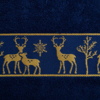Полотенце махровое &laquo;Новый год: Олени&raquo; 50х90 см, 100% хлопок, 360гр/м2