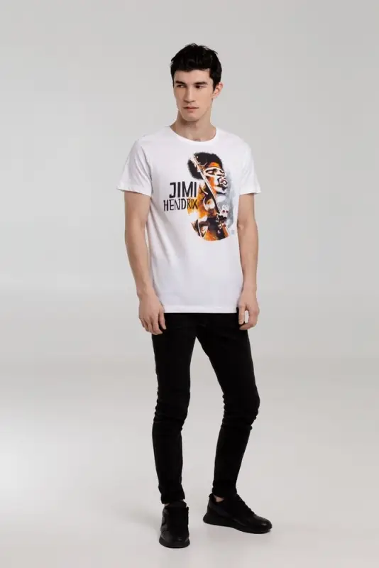 Футболка &laquo;Меламед. Jimi Hendrix&raquo;, белая, размер S