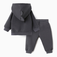 Костюм: толстовка и брюки Крошка Я Dino, рост 62-68, темно-серый