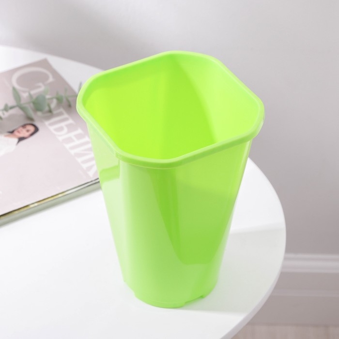 Горшок для цветов &laquo;Роза&raquo;, 2 л, d=14 см, цвет зелёный