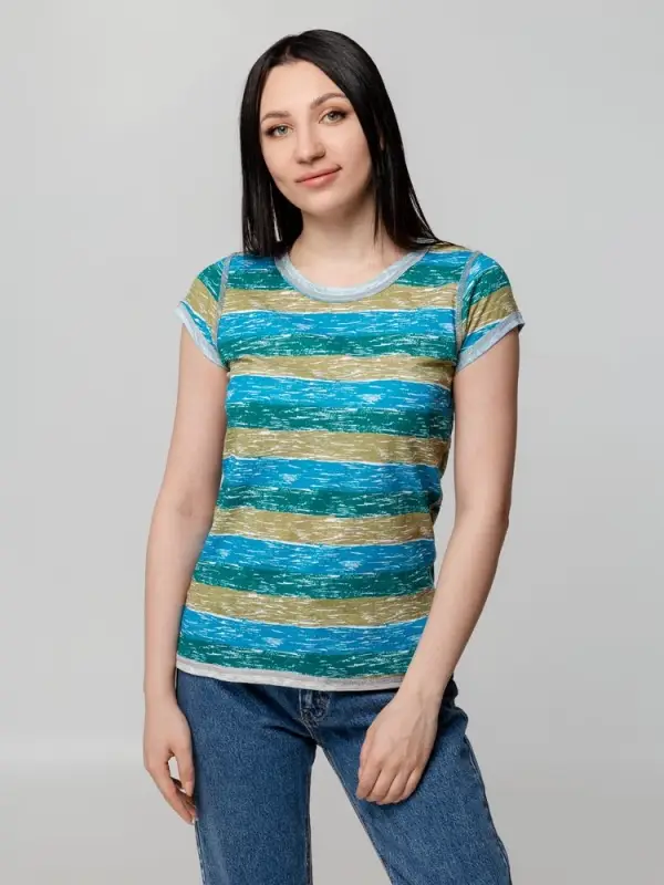 Футболка женская RAYET LADY двусторонняя, голубой/зеленый, размер XXL Футболка женская RAYET LADY двусторонняя, голубой/зеленый, размер XXL