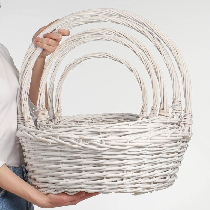 Набор корзин, 5 шт, 41/52&times;17/50, 36/46&times;15/45, 30/39&times;13/40, 25/33&times;11/36, 21/27&times;10/31 см, ива