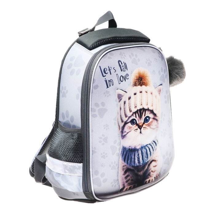 Рюкзак каркасный, 35х26х13, Seventeen, девочка EVA, серый Рюкзак каркасный, 35х26х13, Seventeen, девочка EVA, серый