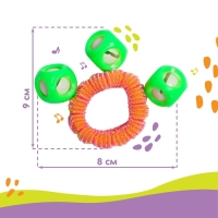 Погремушка - браслет &laquo;На ручку&raquo;, 3 бубенчика, цвет МИКС, Крошка Я