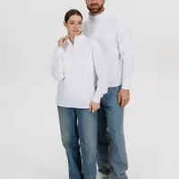 Свитшот на молнии из бифлекса Morfiss, белый, размер XS/S