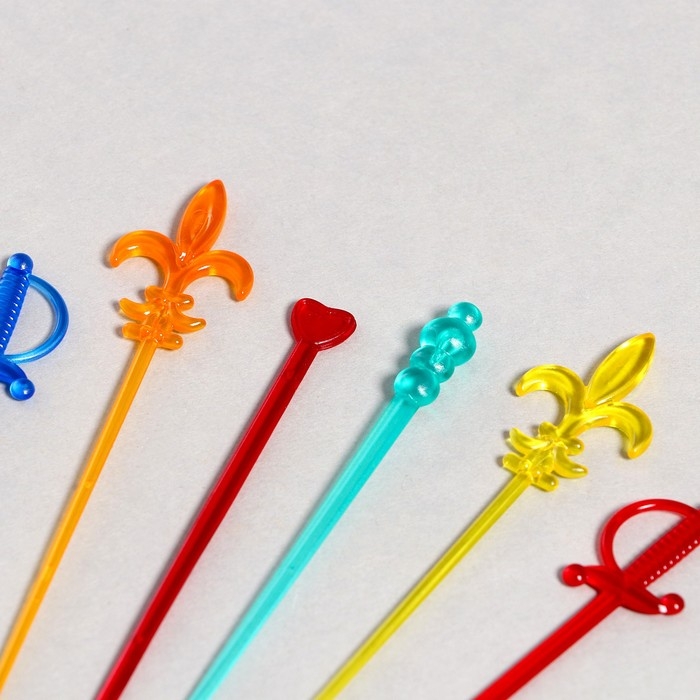 Шпажки для канапе, вид МИКС, набор 50 шт. Шпажки для канапе, вид МИКС, набор 50 шт.