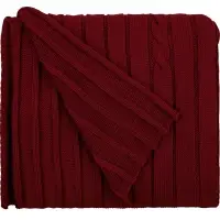 Плед Tressa, темно-красный