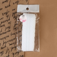 Кружево капроновое, 30 мм &times; 10 &plusmn; 1 м, цвет белый