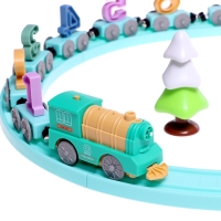 Железная дорога &laquo;Числовой поезд&raquo;, детская, магнитное соединение, работает от батареек