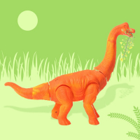 Динозавр «Брахиозавр травоядный», работает от батареек, откладывает яйца, с проектором, цвет оранжевый Динозавр «Брахиозавр травоядный», работает от батареек, откладывает яйца, с проектором, цвет оранжевый