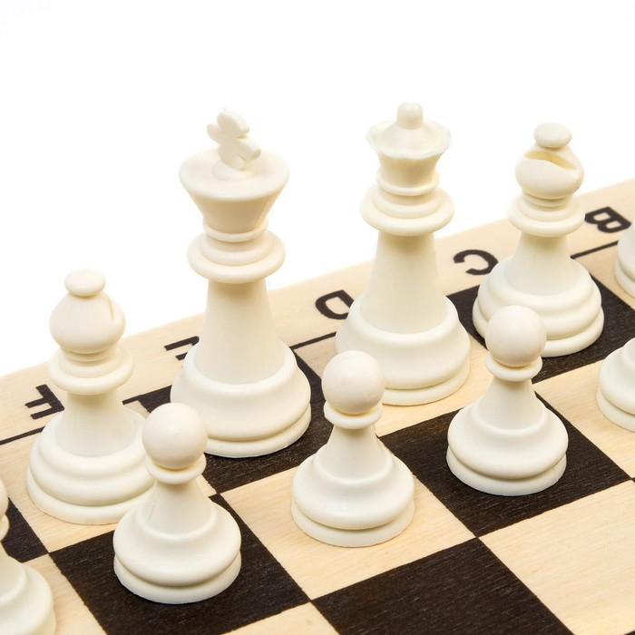Шахматы  настольные, 29 х 29 см, , фигуры пластик, король h-6.5 см, пешка h-3.5 см