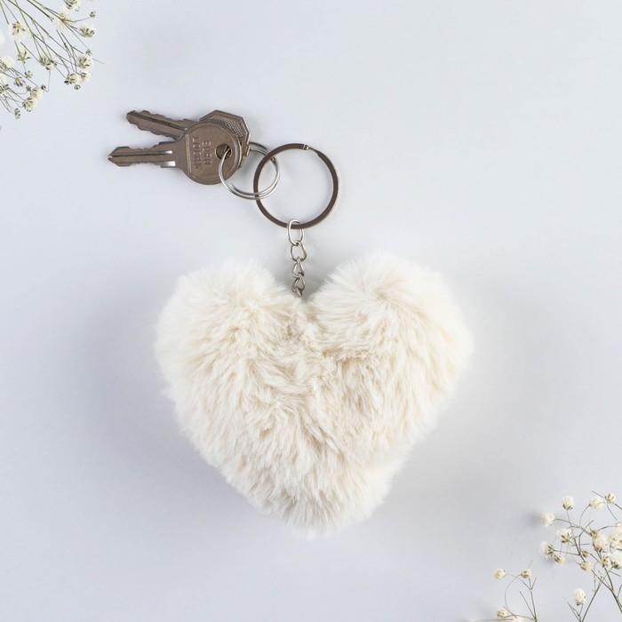Брелок для ключей пушистик, детский, сердечко «Ты моя радость», 9 х 10 см Брелок для ключей пушистик, детский, сердечко «Ты моя радость», 9 х 10 см
