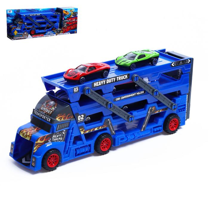 Грузовик &laquo;Пламя&raquo;, с 6 металлическими машинами и запуском, МИКС