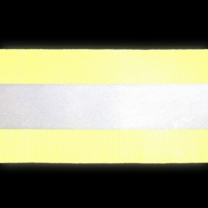 Светоотражающая лента-стропа, 50 мм, 5 &plusmn; 1 м, цвет салатовый