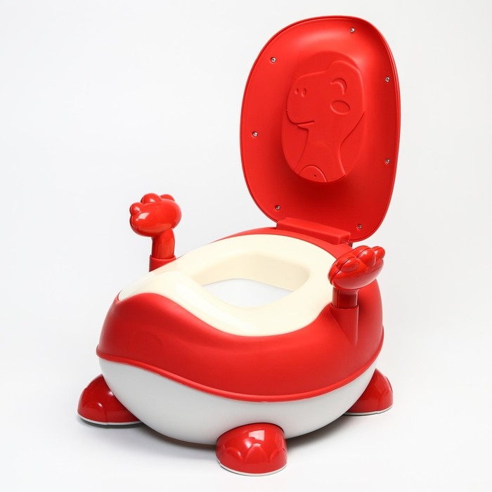 Горшок детский &laquo;Динозаврик&raquo;, цвет красный