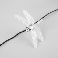 Гирлянда «Нить» 4.5 м с насадками «Стрекозы», IP44, тёмная нить, 30 LED, свечение белое, 2 режима, солнечная батарея Гирлянда «Нить» 4.5 м с насадками «Стрекозы», IP44, тёмная нить, 30 LED, свечение белое, 2 режима, солнечная батарея