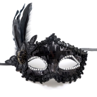 Карнавальная маска «Леди», с пером, цвета МИКС Карнавальная маска «Леди», с пером, цвета МИКС