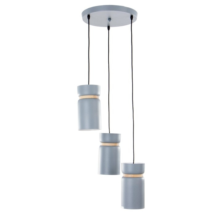 Светильник BayerLux "Тубус" 3хЕ27 40Вт серый 40х40х40-120см