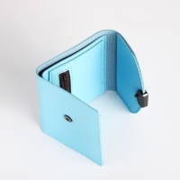 Кошелёк женский на кнопке, цвет голубой Кошелёк женский на кнопке, цвет голубой