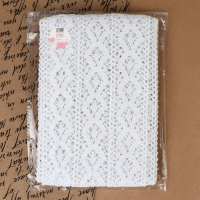 Кружево вязаное, 50 мм &times; 10 &plusmn; 1 м, цвет белый