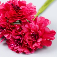 Цветы для декорирования "Пион садовый бордо" 1 букет=6 цветов 10 см