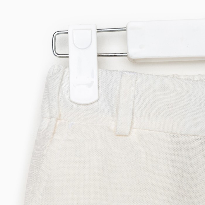 Шорты детские MINAKU: Cotton Collection цвет белый, рост 128