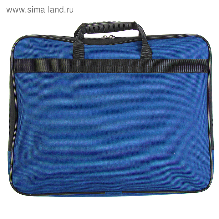 Папка с ручками текстильная А4, 365 х 290 х 30 мм, Calligrata, 1Ш41, Папка с ручками текстильная А4, 365 х 290 х 30 мм, Calligrata, 1Ш41, "Офис", внешний/внутренний карман, синяя