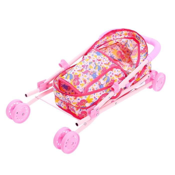 Коляска для кукол с сумкой &laquo;Русалка&raquo; универсальная, металлический каркас