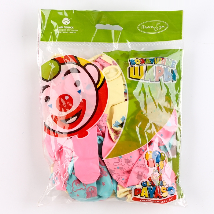 Шар латексный 12" &laquo;Зайки и Мишки&raquo;, набор 25 шт., МИКС