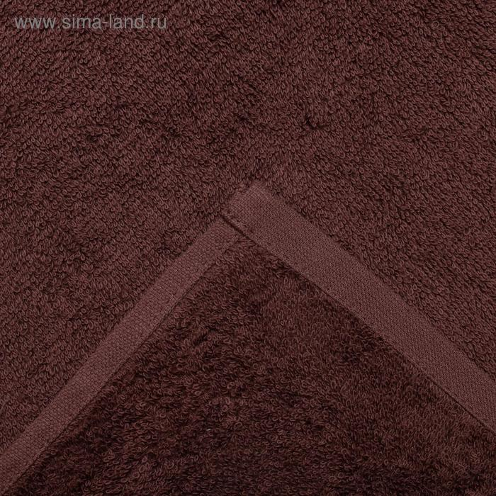 Простыня махровая гладкокрашеная 155х200см, цв.коричневый, 380г/м, хлопок 100%