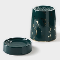 Подставка керамическая для столовых приборов Gold, 10,5×10,5×13 см, цвет зелёный Подставка керамическая для столовых приборов Gold, 10,5×10,5×13 см, цвет зелёный