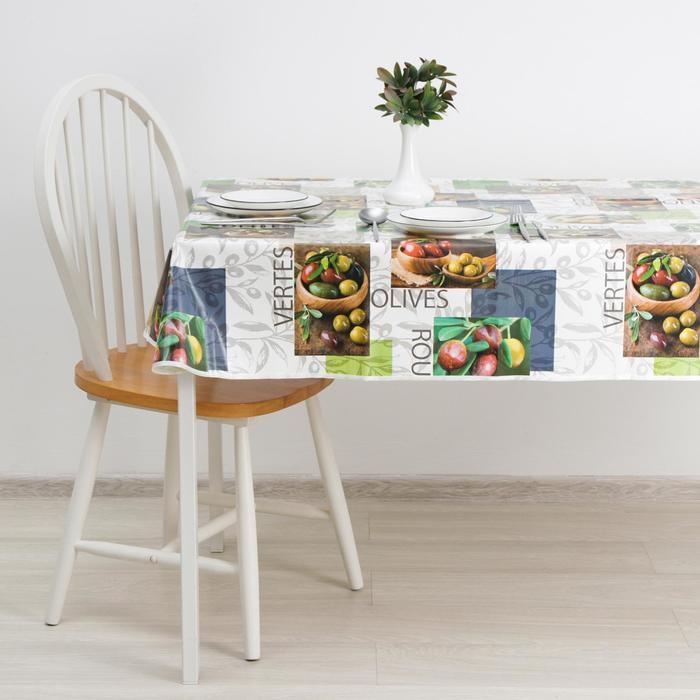 Скатерть на нетканой основе многоразовая с бейкой &laquo;Мажор&raquo;, 135&times;110(+/-5) см, цвет микс